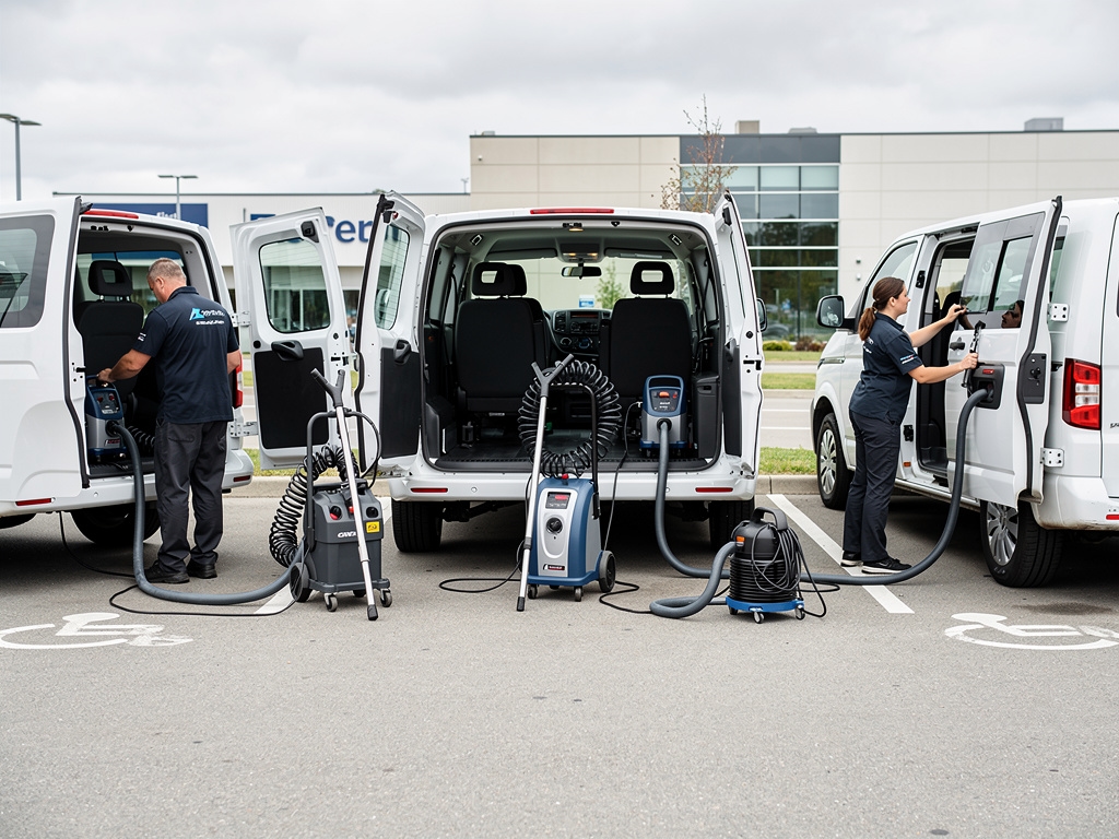 Reinigung mehrerer Fahrzeuge für Fuhrparkbetreiber